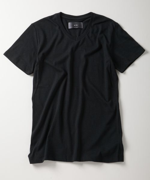 wjk（ダヴルジェイケイ）の「wjk/ダブルジェイケイ/New Basic V-Neck Tee （Tシャツ/カットソー・メンズ・ブラック/ネイビー/ホワイト/グレー・SMALL/LARGE/MEDIUM/X-LARGE）」の2枚目の写真