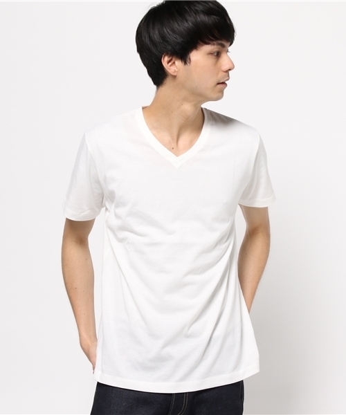 wjk（ダヴルジェイケイ）の「wjk/ダブルジェイケイ/New Basic V-Neck Tee （Tシャツ/カットソー・メンズ・ブラック/ネイビー/ホワイト/グレー・SMALL/LARGE/MEDIUM/X-LARGE）」の10枚目の写真
