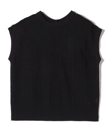 SHIPS Primary Navy Label:〈手洗い可能〉バックボタン クルーネック プルオーバー