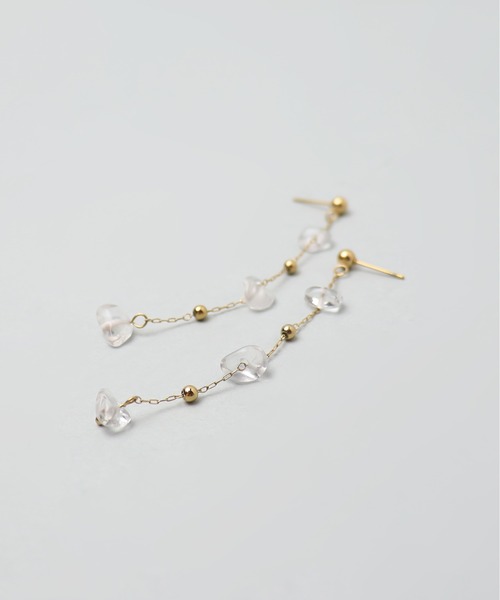 ieLS(イエルズ)の「金属アレルギー対応「ieLS」ステンレス 天然石ロングピアス(ピアス(両耳用)・レディース・ブルー/クリア・ONE SIZE)」の3枚目の写真