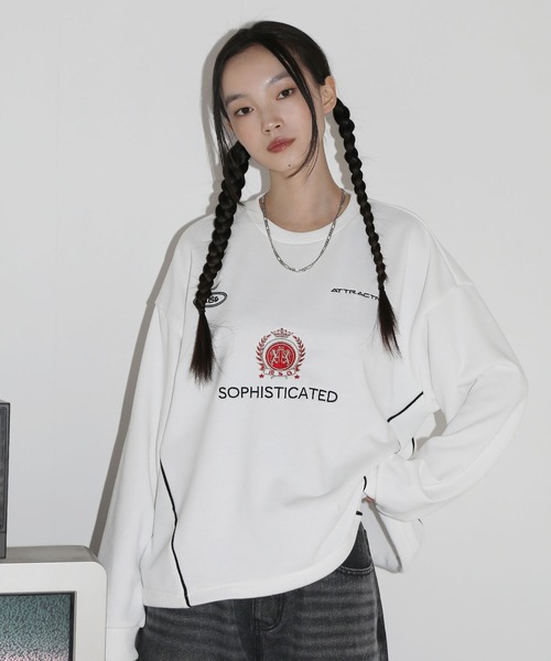 【SET-UP着用可能】オーバーサイズドローコードゲームスウェット ゲームシャツ サッカーシャツ ユニフォームTシャツ 裏毛360gヘビーウエイト 長袖（スウェット）｜MSG（エムエスジー）