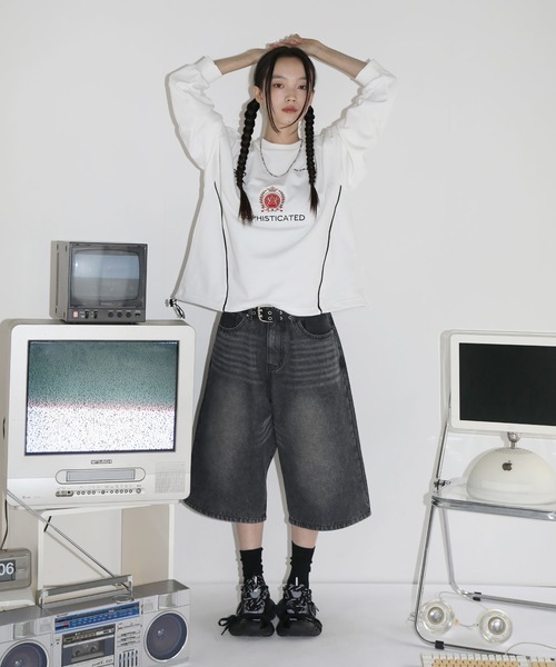 【SET-UP着用可能】オーバーサイズドローコードゲームスウェット ゲームシャツ サッカーシャツ ユニフォームTシャツ 裏毛360gヘビーウエイト 長袖（スウェット）｜MSG（エムエスジー）