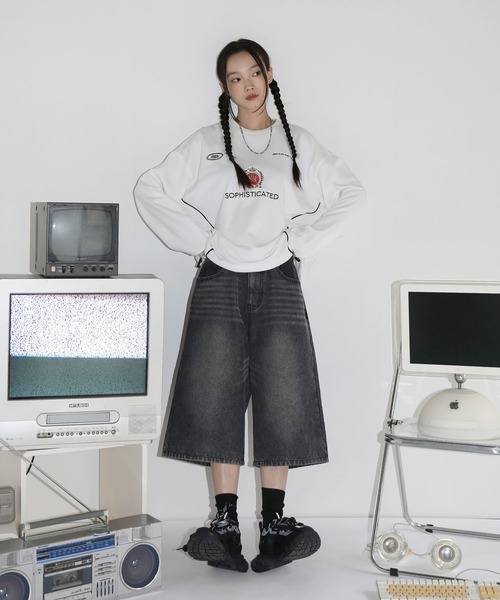 【SET-UP着用可能】オーバーサイズドローコードゲームスウェット ゲームシャツ サッカーシャツ ユニフォームTシャツ 裏毛360gヘビーウエイト 長袖（スウェット）｜MSG（エムエスジー）