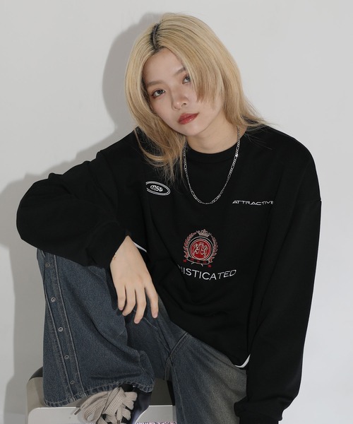 【SET-UP着用可能】オーバーサイズドローコードゲームスウェット ゲームシャツ サッカーシャツ ユニフォームTシャツ 裏毛360gヘビーウエイト 長袖（スウェット）｜MSG（エムエスジー）