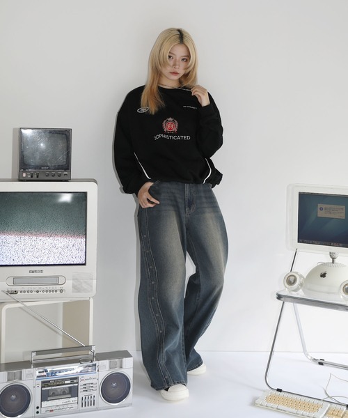 【SET-UP着用可能】オーバーサイズドローコードゲームスウェット ゲームシャツ サッカーシャツ ユニフォームTシャツ 裏毛360gヘビーウエイト 長袖（スウェット）｜MSG（エムエスジー）