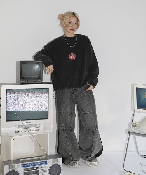 【SET-UP着用可能】オーバーサイズドローコードゲームスウェット ゲームシャツ サッカーシャツ ユニフォームTシャツ 裏毛360gヘビーウエイト 長袖（スウェット）｜MSG（エムエスジー）