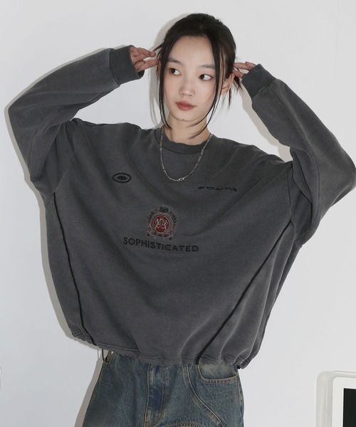 【SET-UP着用可能】オーバーサイズドローコードゲームスウェット ゲームシャツ サッカーシャツ ユニフォームTシャツ 裏毛360gヘビーウエイト 長袖（スウェット）｜MSG（エムエスジー）