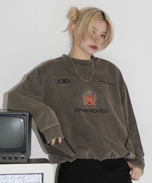 【SET-UP着用可能】オーバーサイズドローコードゲームスウェット ゲームシャツ サッカーシャツ ユニフォームTシャツ 裏毛360gヘビーウエイト 長袖（スウェット）｜MSG（エムエスジー）