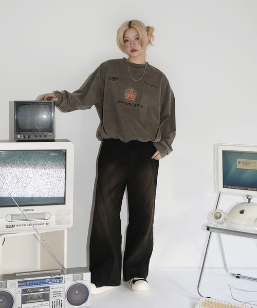 【SET-UP着用可能】オーバーサイズドローコードゲームスウェット ゲームシャツ サッカーシャツ ユニフォームTシャツ 裏毛360gヘビーウエイト 長袖（スウェット）｜MSG（エムエスジー）