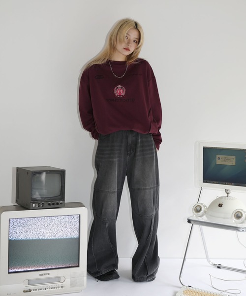 【SET-UP着用可能】オーバーサイズドローコードゲームスウェット ゲームシャツ サッカーシャツ ユニフォームTシャツ 裏毛360gヘビーウエイト 長袖（スウェット）｜MSG（エムエスジー）