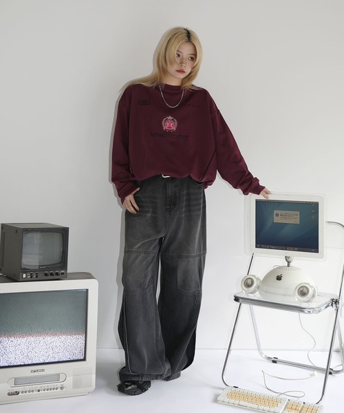 【SET-UP着用可能】オーバーサイズドローコードゲームスウェット ゲームシャツ サッカーシャツ ユニフォームTシャツ 裏毛360gヘビーウエイト 長袖（スウェット）｜MSG（エムエスジー）