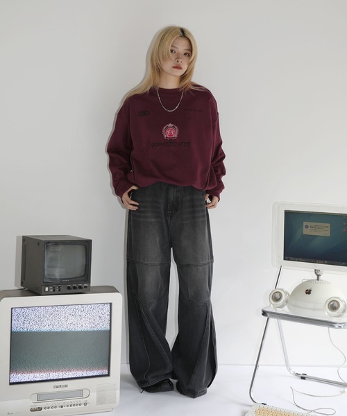 【SET-UP着用可能】オーバーサイズドローコードゲームスウェット ゲームシャツ サッカーシャツ ユニフォームTシャツ 裏毛360gヘビーウエイト 長袖（スウェット）｜MSG（エムエスジー）