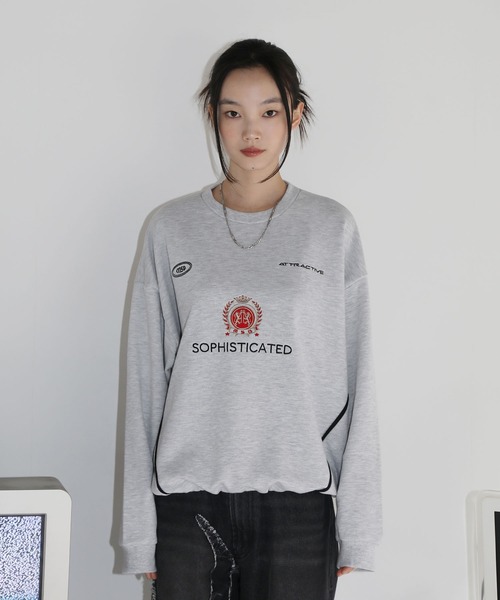 【SET-UP着用可能】オーバーサイズドローコードゲームスウェット ゲームシャツ サッカーシャツ ユニフォームTシャツ 裏毛360gヘビーウエイト 長袖（スウェット）｜MSG（エムエスジー）