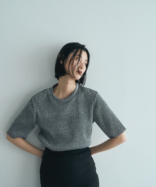 marjour(マージュール)の「GLITTER TEE(Tシャツ/カットソー・レディース・ブラック/シルバー・M)」の3枚目の写真