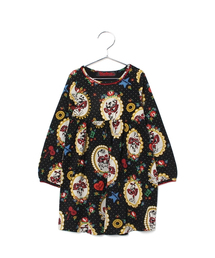 HYSTERIC MINI | BABY Once upon a time RETROS STORY 総柄 長袖ワンピース(ワンピース)