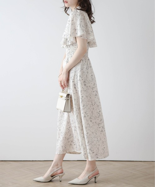 AMELY(エミリー)の「小花柄ラッフルフリルワンピース(ワンピース・レディース・ブルー/アイボリー・L/M)」の8枚目の写真
