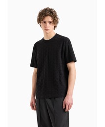 ARMANI EXCHANGE（アルマーニエクスチェンジ）の「【A|X アルマーニ エクスチェンジ】オールオーバージャカードモノグラム 半袖クルーネックTシャツ/REGULAR+（Tシャツ/カットソー）」