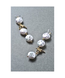 【Astyle】バロックパール3連樹脂ピアス(MA)