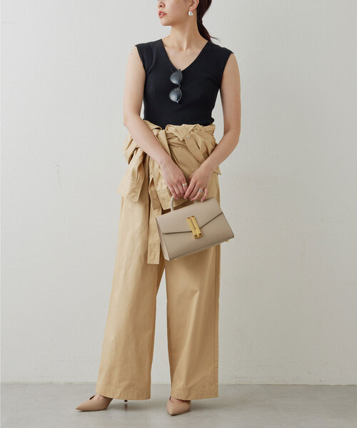 GALLARDAGALANTE（ガリャルダガランテ）の「ジャンプスーツ（つなぎ/オールインワン・レディース・ネイビー/ベージュ・FREE）」の8枚目の写真