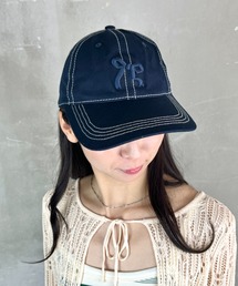 Loco Ocean | ステッチ リボンモチーフ 大きめ刺繍 キャップ(キャップ)