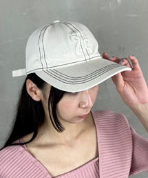 Loco Ocean（ロコオーシャン）の「ステッチ リボンモチーフ 大きめ刺繍 キャップ（キャップ）」