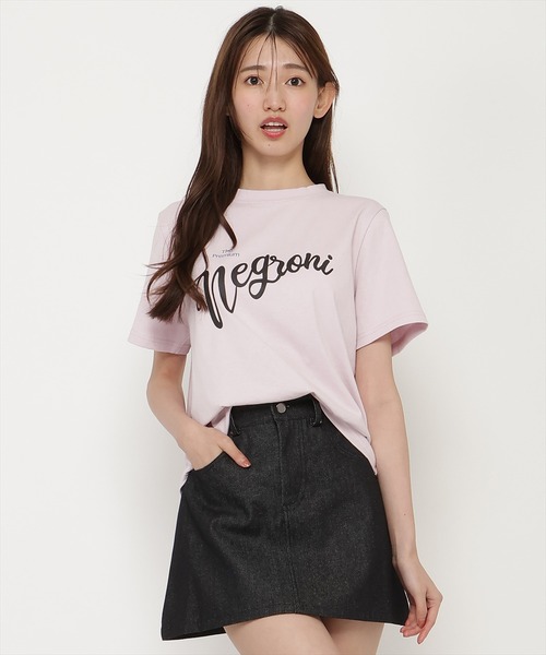 REDYAZEL（レディアゼル）の「Negroni ロゴプリントＴシャツ（Tシャツ/カットソー・レディース・オフホワイト/ブラック/ピンク・FREE）」の3枚目の写真
