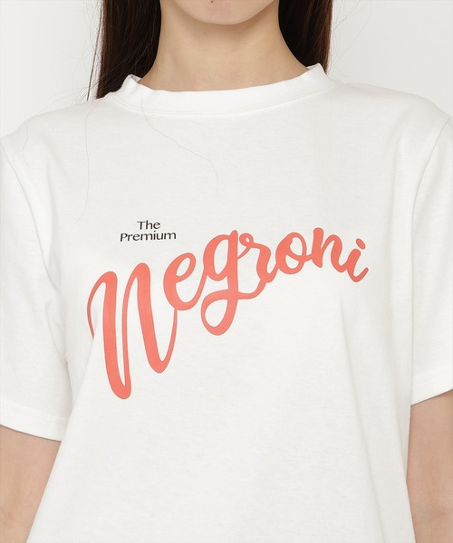 REDYAZEL（レディアゼル）の「Negroni ロゴプリントＴシャツ（Tシャツ/カットソー・レディース・オフホワイト/ブラック/ピンク・FREE）」の7枚目の写真