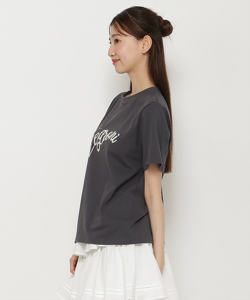 REDYAZEL（レディアゼル）の「Negroni ロゴプリントＴシャツ（Tシャツ/カットソー・レディース・オフホワイト/ブラック/ピンク・FREE）」の10枚目の写真