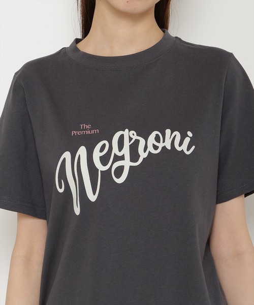 REDYAZEL（レディアゼル）の「Negroni ロゴプリントＴシャツ（Tシャツ/カットソー・レディース・オフホワイト/ブラック/ピンク・FREE）」の13枚目の写真