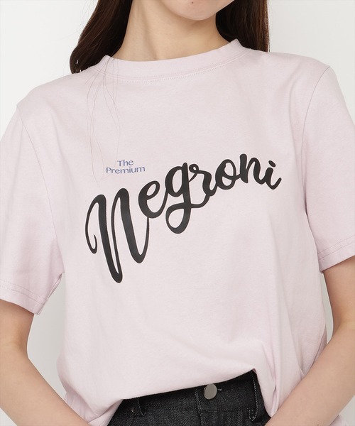 REDYAZEL（レディアゼル）の「Negroni ロゴプリントＴシャツ（Tシャツ/カットソー・レディース・オフホワイト/ブラック/ピンク・FREE）」の19枚目の写真