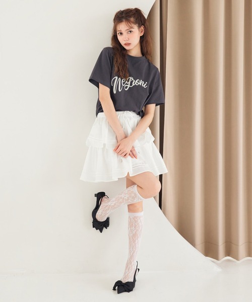 REDYAZEL（レディアゼル）の「Negroni ロゴプリントＴシャツ（Tシャツ/カットソー・レディース・オフホワイト/ブラック/ピンク・FREE）」の22枚目の写真