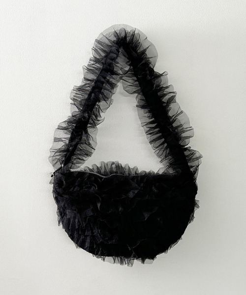 PICCIN（ピッチン）の「チュール2wayバッグ（ショルダーバッグ・レディース・ブラック/ブルー/ピンク・FREE）」の5枚目の写真