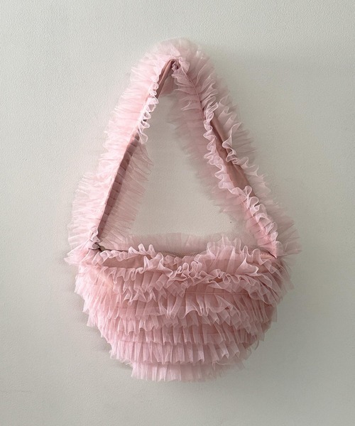 PICCIN（ピッチン）の「チュール2wayバッグ（ショルダーバッグ・レディース・ブラック/ブルー/ピンク・FREE）」の6枚目の写真