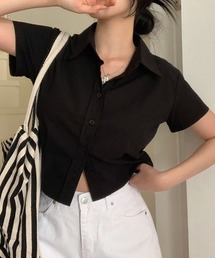 BEIDELLI | [BELLIDE MADE] 4ピンタッククロップド半袖シャツ(シャツ/ブラウス)