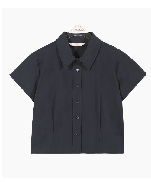 BEIDELLI（ベイデリー）の「[BELLIDE MADE] 4ピンタッククロップド半袖シャツ（シャツ/ブラウス・レディース・ブラック/スカイブルー/ネイビー/ホワイト/ピンク・FREE）」の19枚目の写真