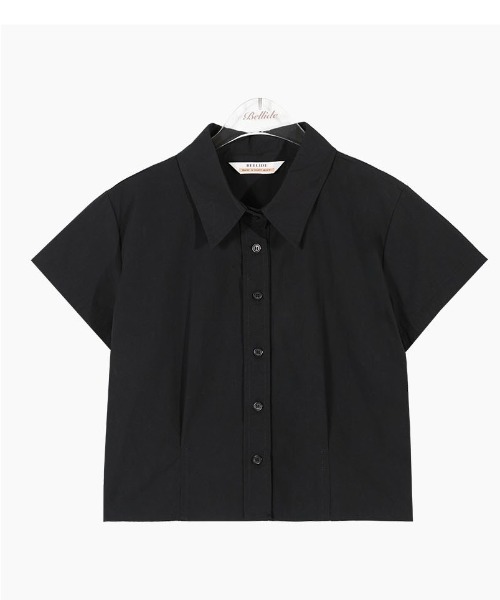 BEIDELLI（ベイデリー）の「[BELLIDE MADE] 4ピンタッククロップド半袖シャツ（シャツ/ブラウス・レディース・ブラック/スカイブルー/ネイビー/ホワイト/ピンク・FREE）」の21枚目の写真