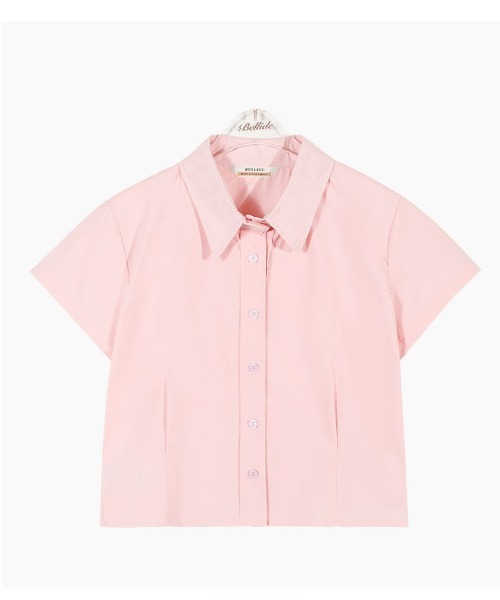 BEIDELLI（ベイデリー）の「[BELLIDE MADE] 4ピンタッククロップド半袖シャツ（シャツ/ブラウス・レディース・ブラック/スカイブルー/ネイビー/ホワイト/ピンク・FREE）」の20枚目の写真