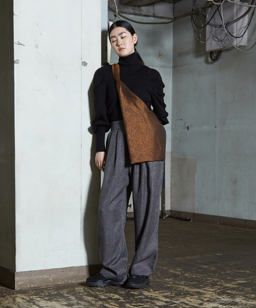 NOMINE(ノミネ)の「ジャガード バッグ(トートバッグ・レディース・マスタード/ブラウン/ブラック・フリー)」の22枚目の写真