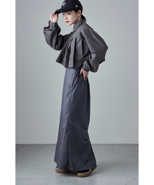 etoll.（エトル）の「タックプリーツボリュームスリーブシャツ（シャツ/ブラウス・レディース・ホワイト/グレー/ブルー/ブラック・M）」の19枚目の写真