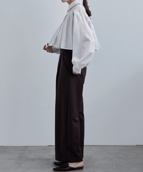 etoll.（エトル）の「タックプリーツボリュームスリーブシャツ（シャツ/ブラウス・レディース・ホワイト/グレー/ブルー/ブラック・M）」の13枚目の写真