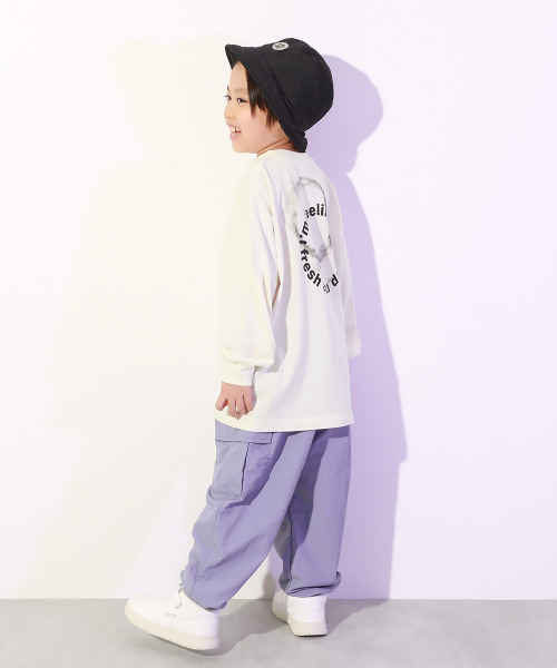 DANCE】綿100% スーパーBIGシルエット プリント 袖リブ 長袖Tシャツ（T