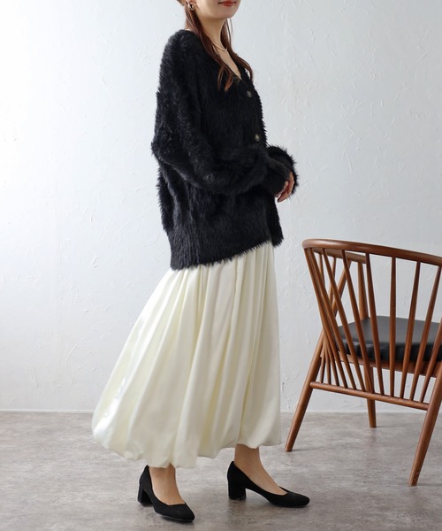 Bonjour Sagan(ボンジュールサガン)の「サテンバルーンスカート(スカート・レディース・ブラック/アイボリー/ライトグレー・FREE)」の15枚目の写真