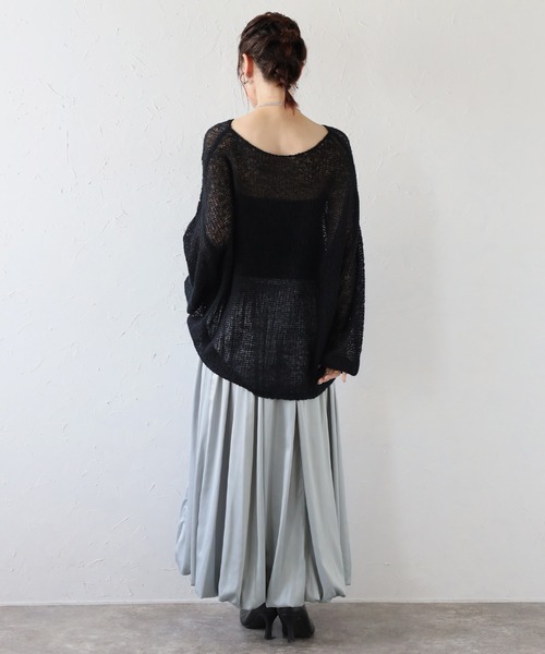 Bonjour Sagan(ボンジュールサガン)の「サテンバルーンスカート(スカート・レディース・ブラック/アイボリー/ライトグレー・FREE)」の7枚目の写真