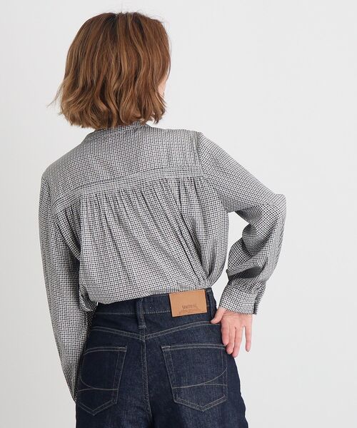 grove（グローブ）の「◆＜ご自宅で洗える＞ヴィンテージサテン9分袖ブラウス（シャツ/ブラウス・レディース・グリーン系/ホワイト系3/オフホワイト/ブラック系/パープル/ホワイト系6・02/03/00/01/04/05）」の15枚目の写真