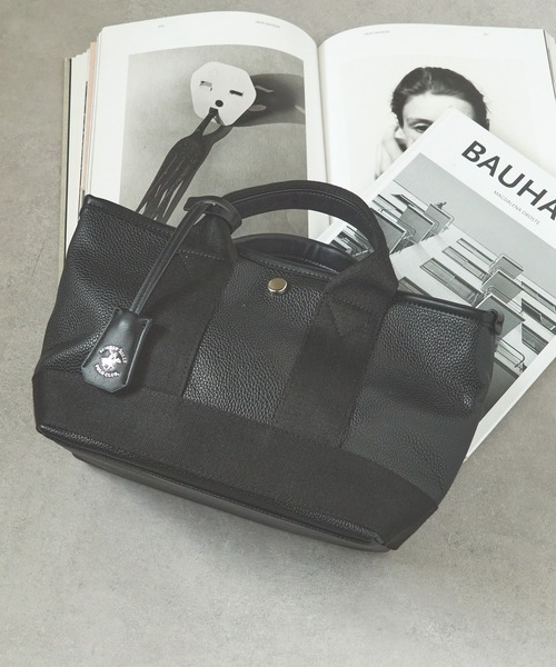 BEVERLY HILLS POLO CLUB（ビバリーヒルズポロクラブ）の「【BEVERLY HILLS POLO CLUB】《別注》スコッチグレイン ネオレザー ミニ トートバッグ（トートバッグ・レディース・ホワイト/グレー/ブラック/グレイッシュベージュ/ベージュ系その他2/シルバー/ブラック系その他2・FREE）」の9枚目の写真