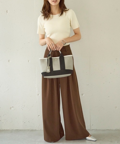 BEVERLY HILLS POLO CLUB（ビバリーヒルズポロクラブ）の「【BEVERLY HILLS POLO CLUB】《別注》スコッチグレイン ネオレザー ミニ トートバッグ（トートバッグ・レディース・ホワイト/グレー/ブラック/グレイッシュベージュ/ベージュ系その他2/シルバー/ブラック系その他2・FREE）」の14枚目の写真