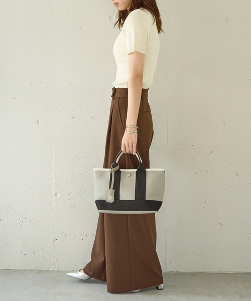 BEVERLY HILLS POLO CLUB（ビバリーヒルズポロクラブ）の「【BEVERLY HILLS POLO CLUB】《別注》スコッチグレイン ネオレザー ミニ トートバッグ（トートバッグ・レディース・ホワイト/グレー/ブラック/グレイッシュベージュ/ベージュ系その他2/シルバー/ブラック系その他2・FREE）」の15枚目の写真