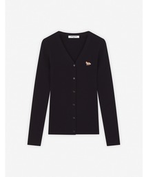 BABY FOX PATCH FINE RIBBED CARDIGAN
