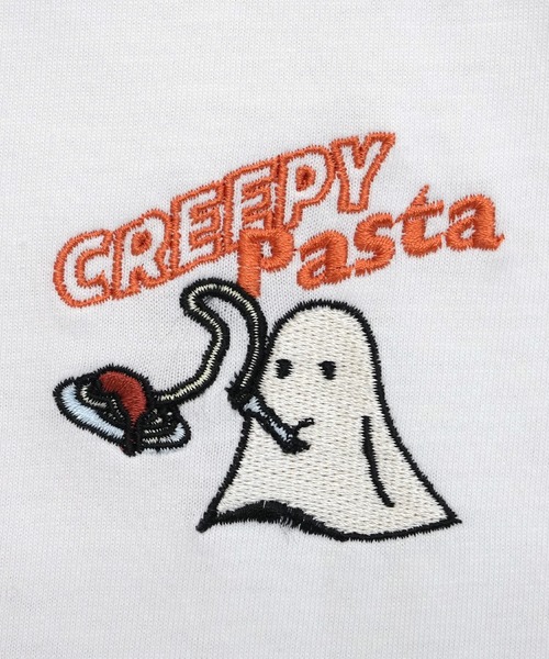 reca（レカ）の「スパゲッティおばけ刺繍＆プリント BIGロンTシャツ（Tシャツ/カットソー・レディース・オフホワイト/トップグレー/キナリ・FREE）」の13枚目の写真