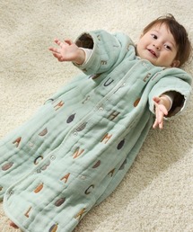 10mois（ディモワ）の「【10mois(ディモワ)】ふくふくガーゼ(6重ガーゼ) コットンウール6wayスリーパー(ベビー・キッズサイズ)（ベビーパジャマ/スリーパー）」